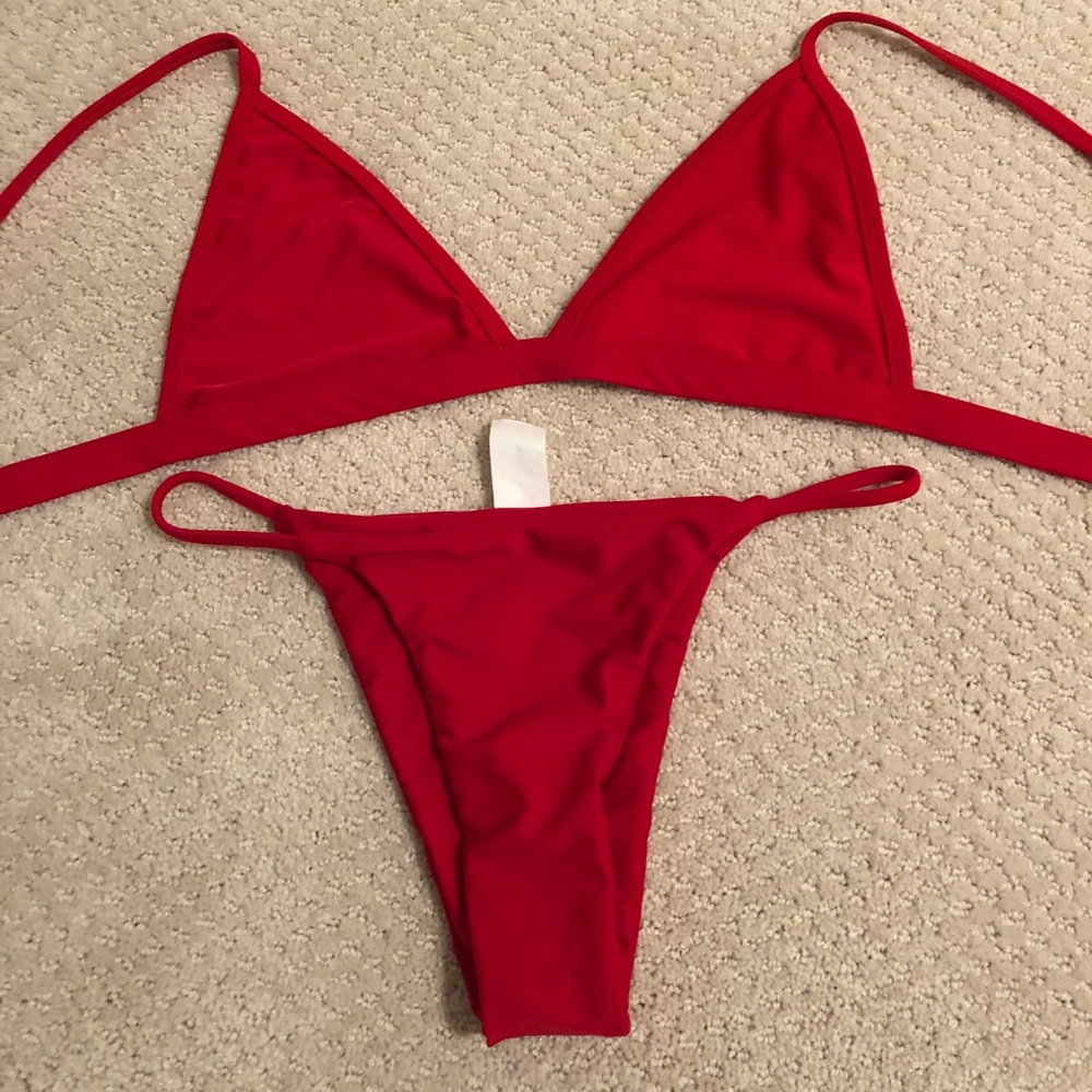 Zaful Red Cheeky Bikini